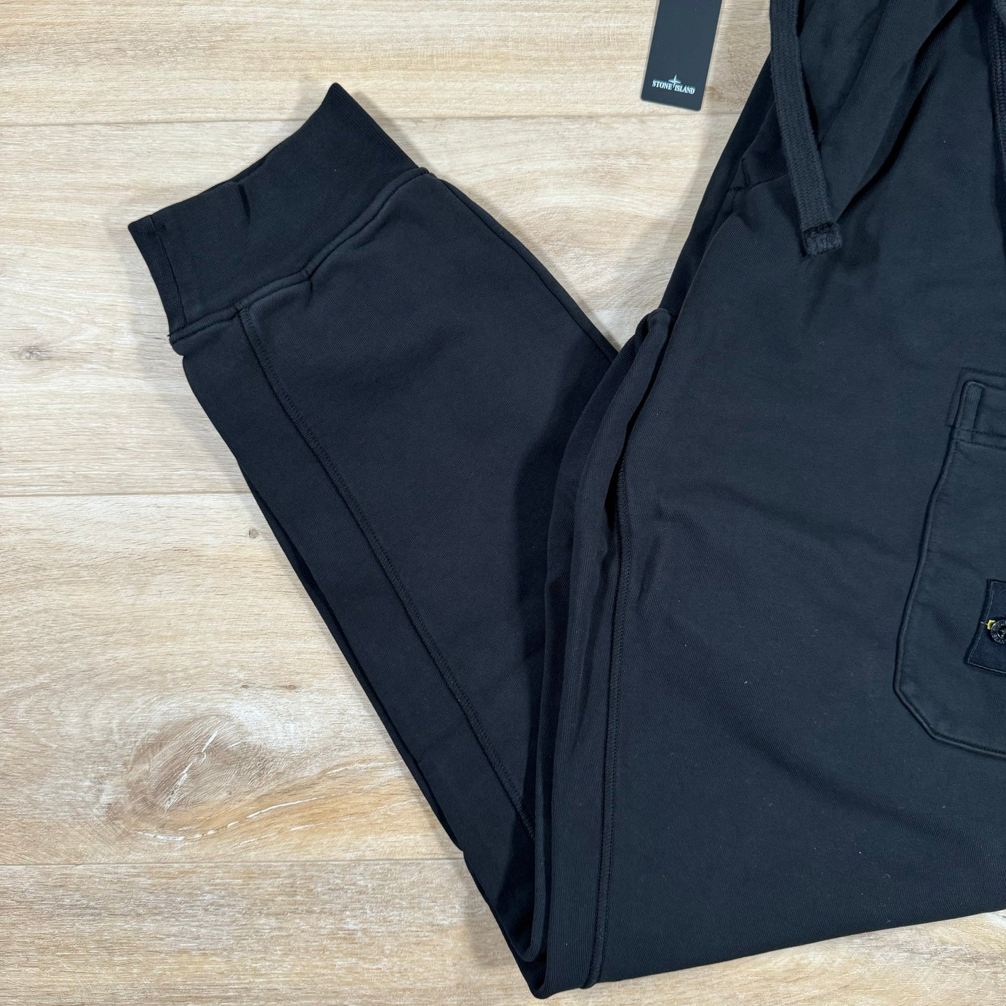 Stone Island Slim Fit Cargo Sweatpants in Black