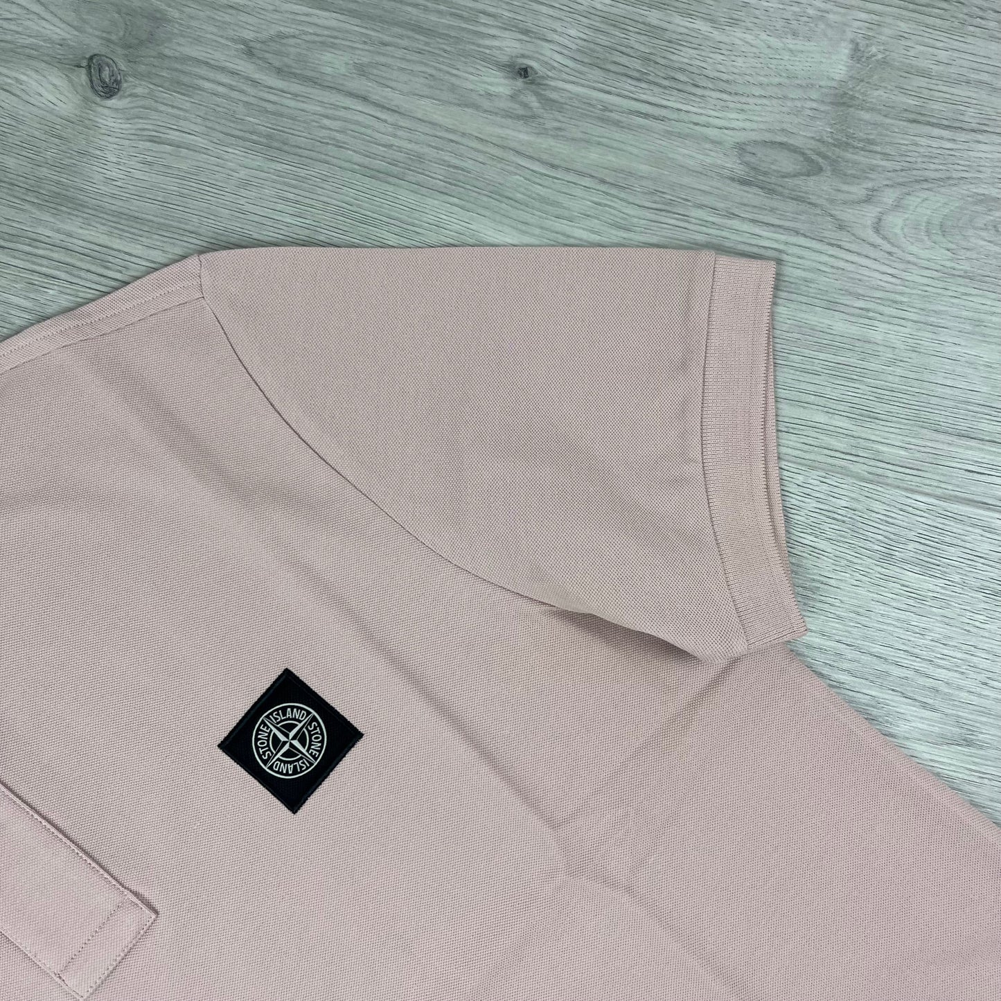 Stone Island Patch Polo Shirt - Rose