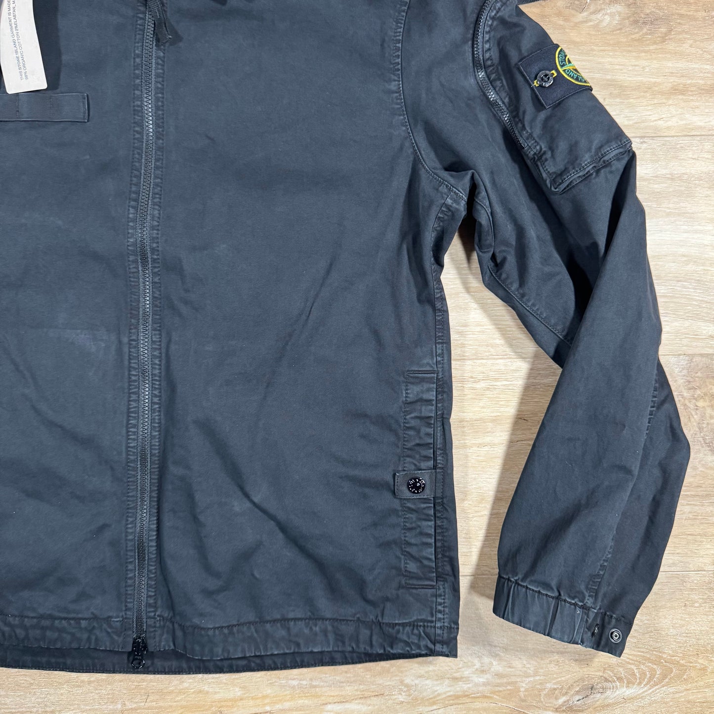 Stone Island Stretch Twill Overshirt in Black