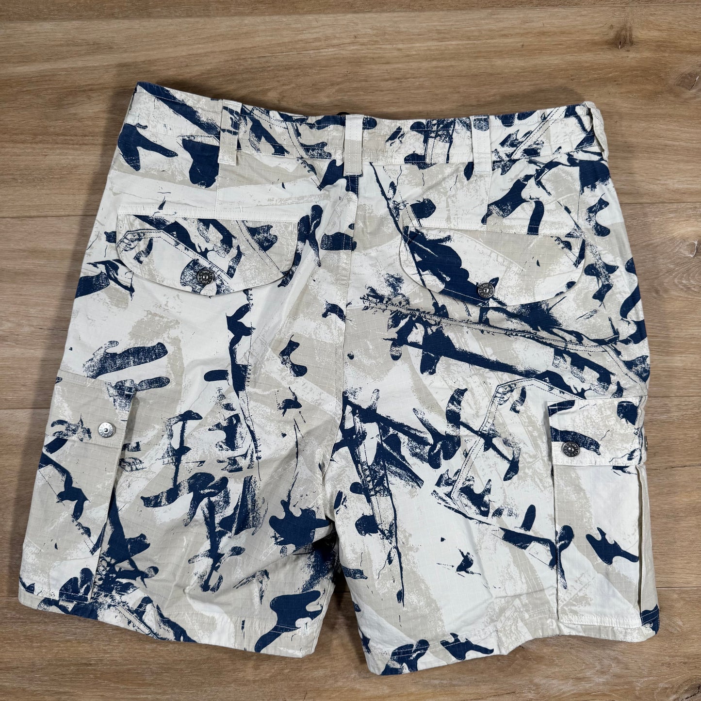 Stone Island Scan Camo On Stretch Ripstop-OVD Bermuda Shorts in Desert