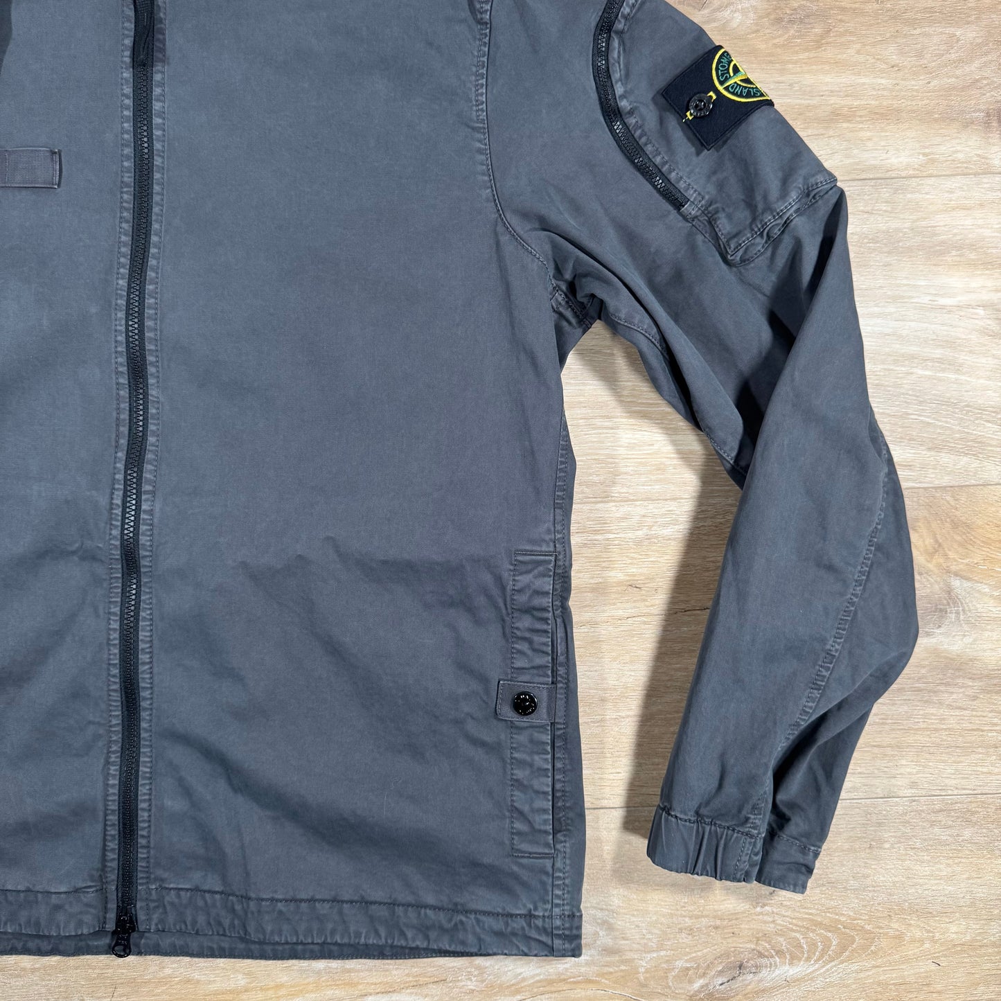Stone Island Stretch Twill Overshirt in Charcoal Grey
