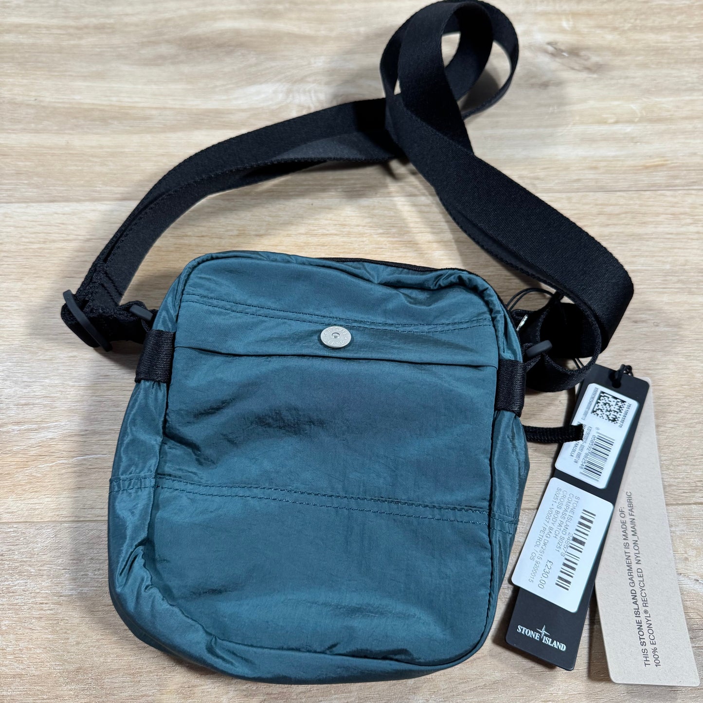 Stone Island Coated Nylon Metal Body Bag in Dark Teal Green