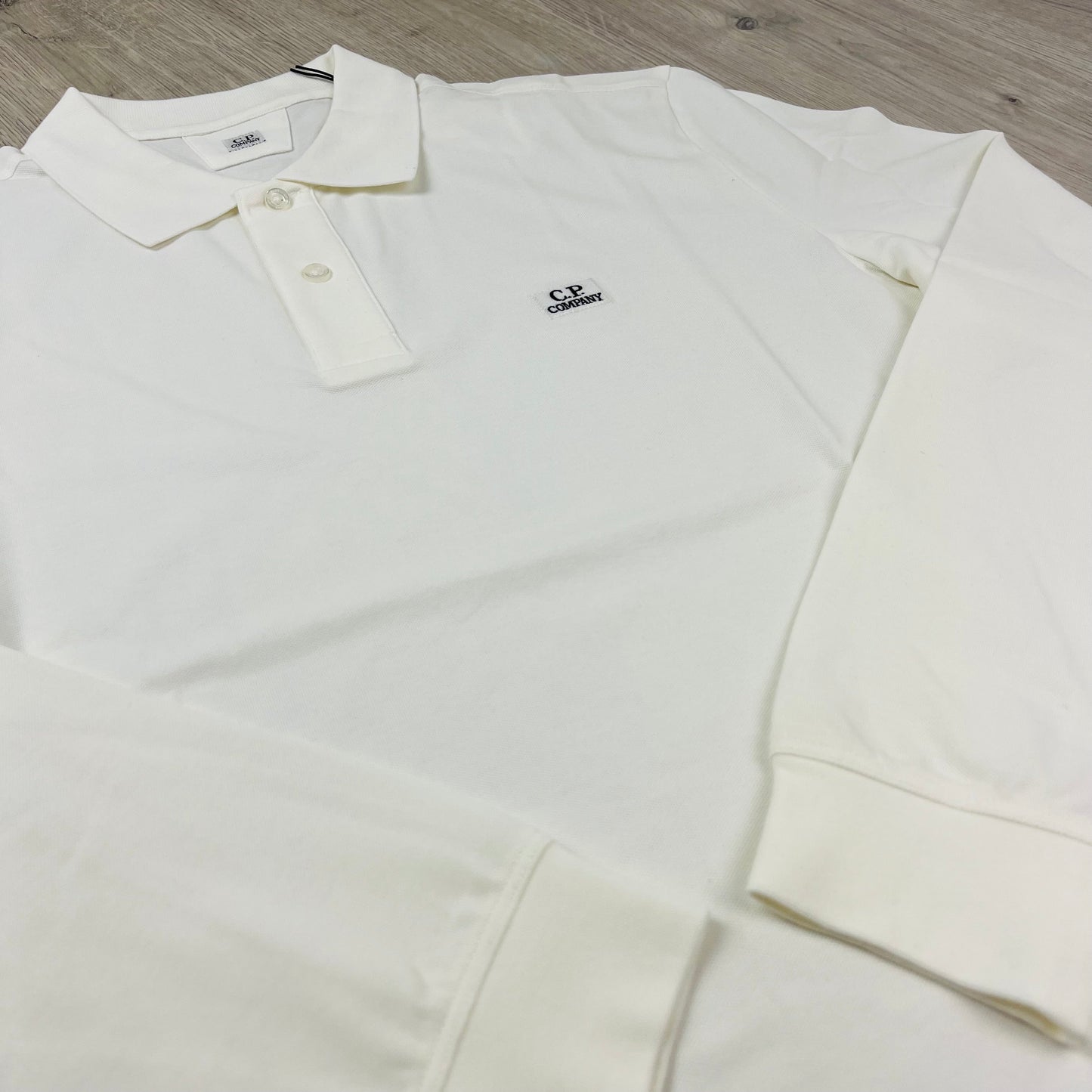 CP Company Piquet Polo Shirt - White