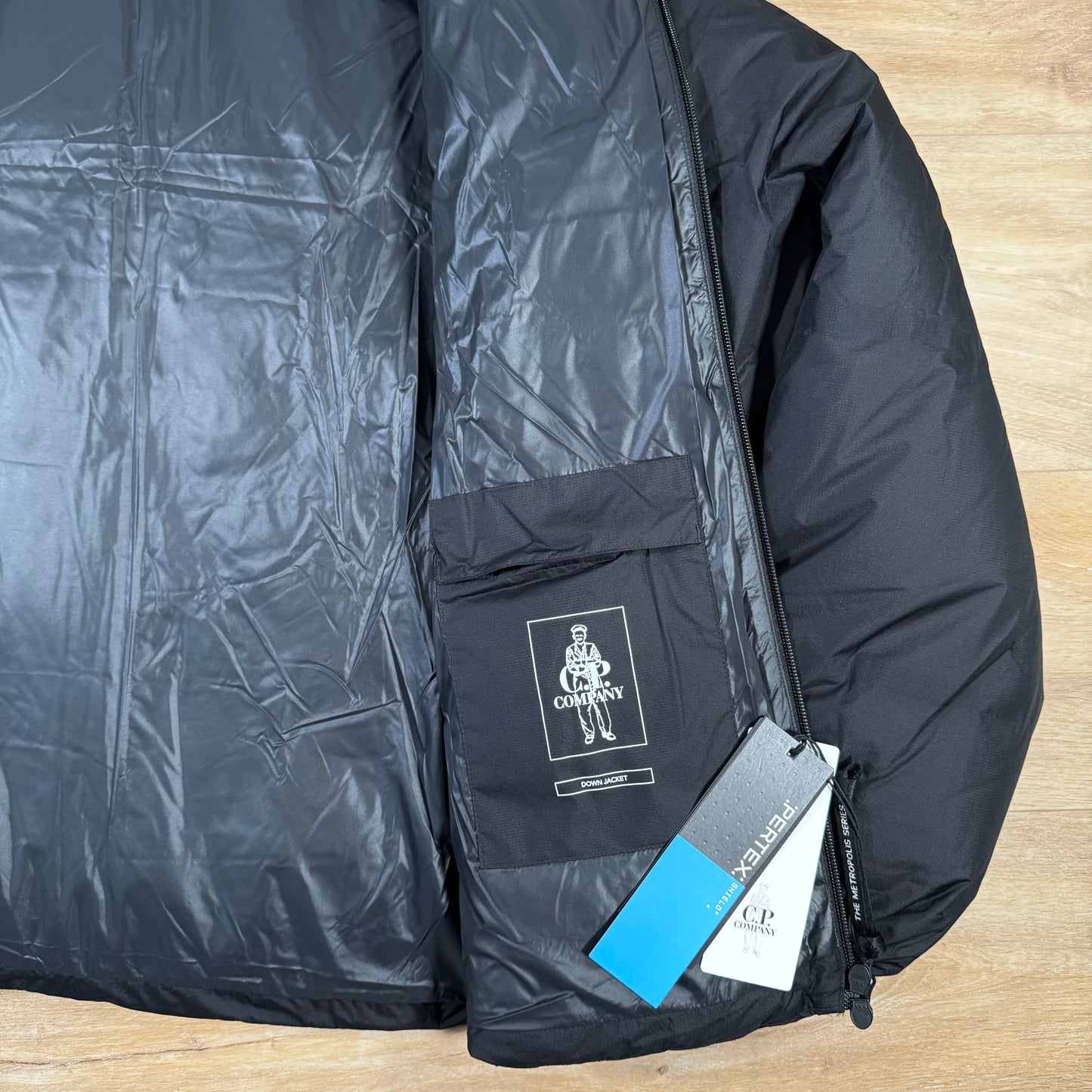 CP Company Metropolis Pertex Down Jacket in Black