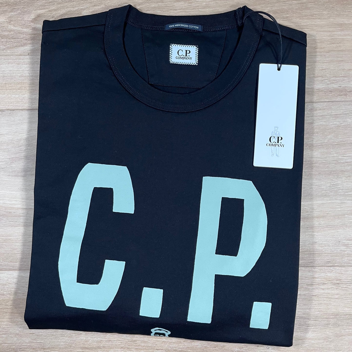 CP Company Mercerized 30/2 Jersey Sailor T-Shirt in Black
