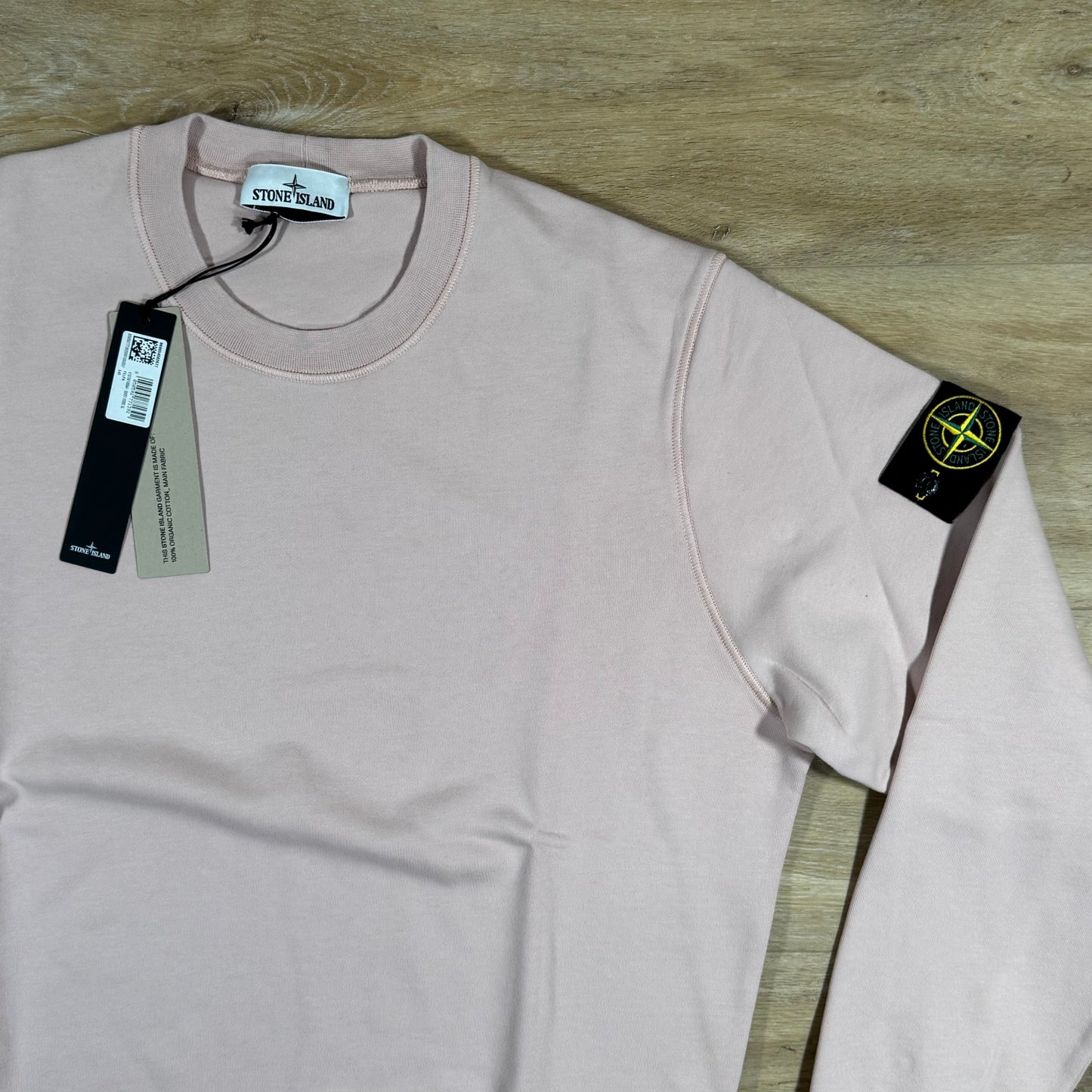 Stone Island Organic Cotton Fleece Sweatshirt in Antique Rose