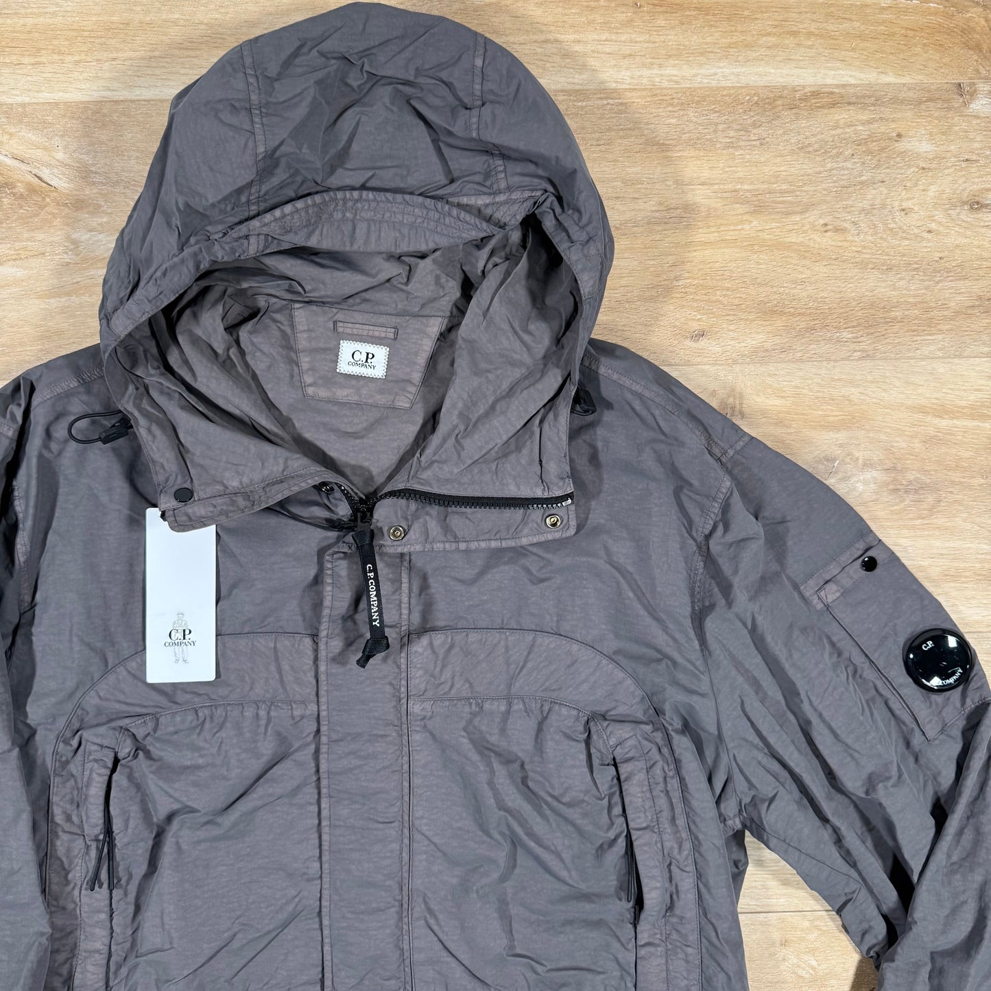 CP Company Flatt Nylon Hooded Lens Overshirt in Violet