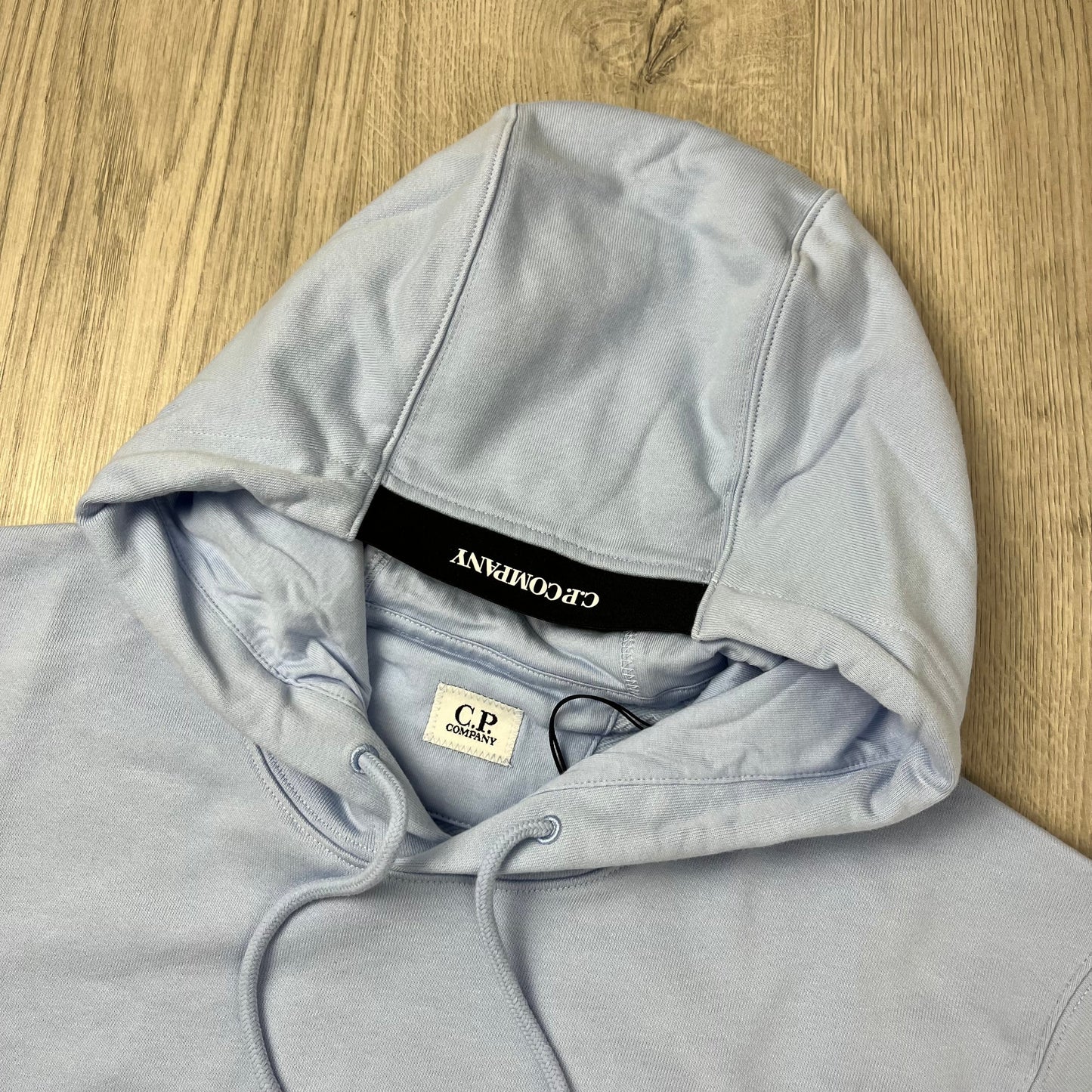 CP Company Raised Fleece Hoodie - Cerulean