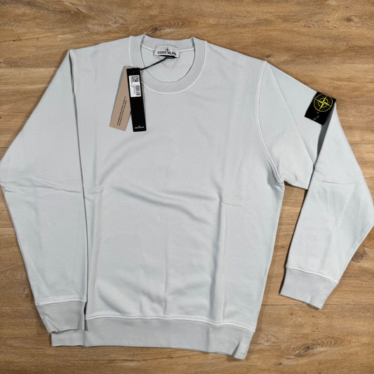 Stone Island Organic Cotton Fleece Sweatshirt in Sky Blue