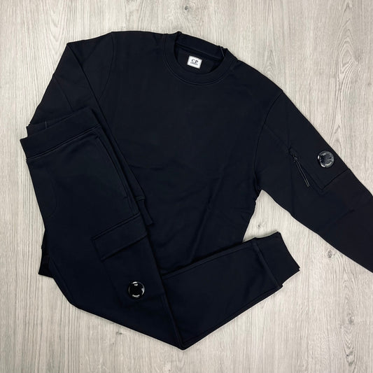 CP Company Raised Fleece Tracksuit - Black