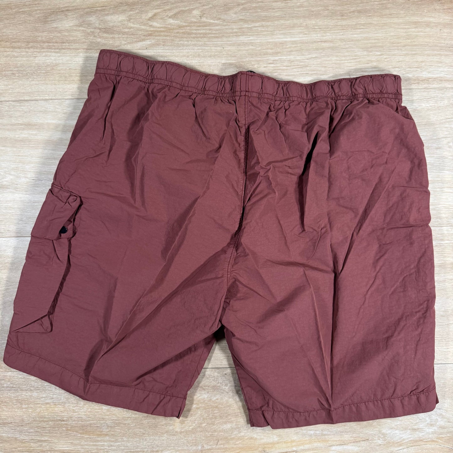 CP Company Flatt Nylon Cargo Lens Swim Shorts in Sable - Brown