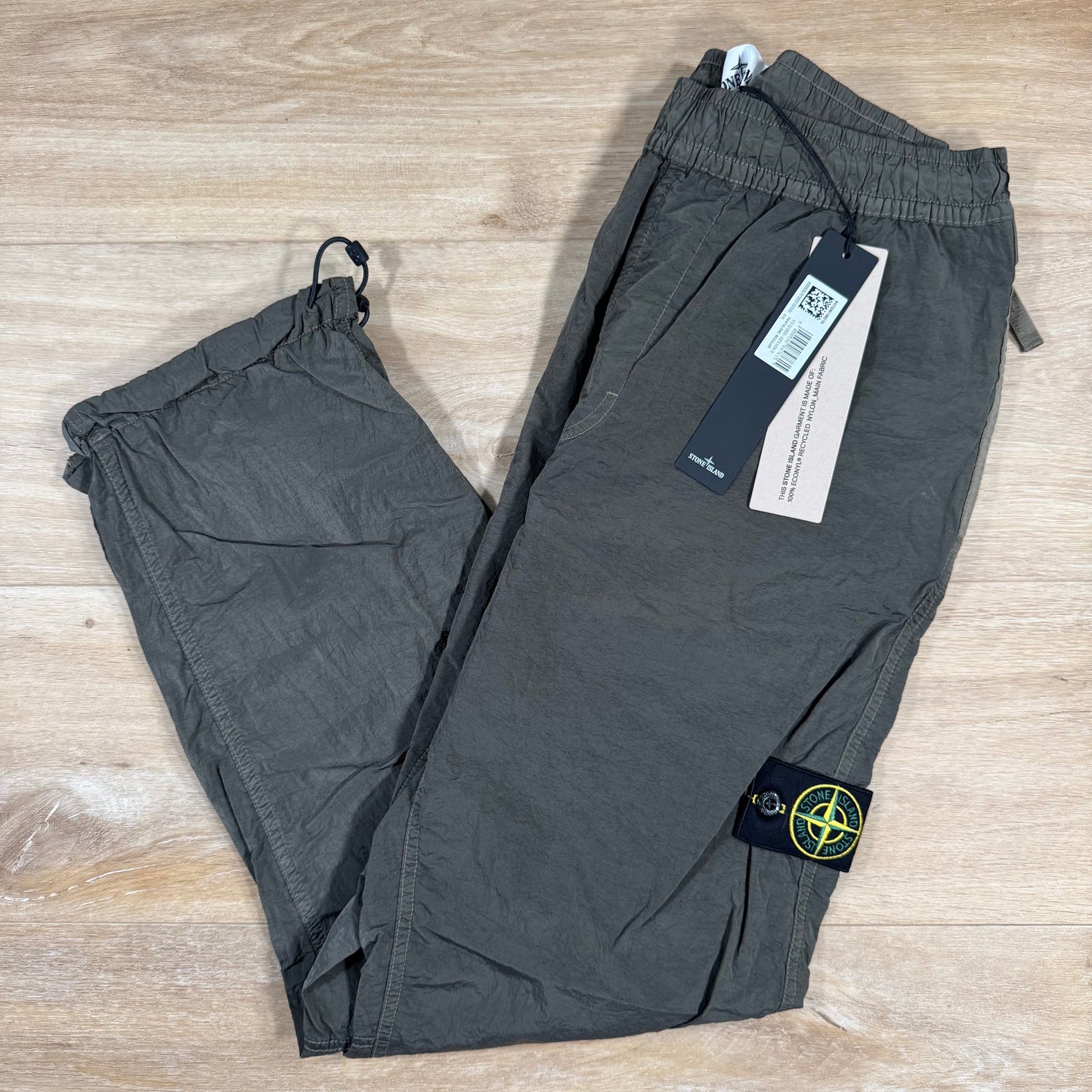 Stone Island Nylon Metal Pants in Military Green with Nylon Mesh Lining