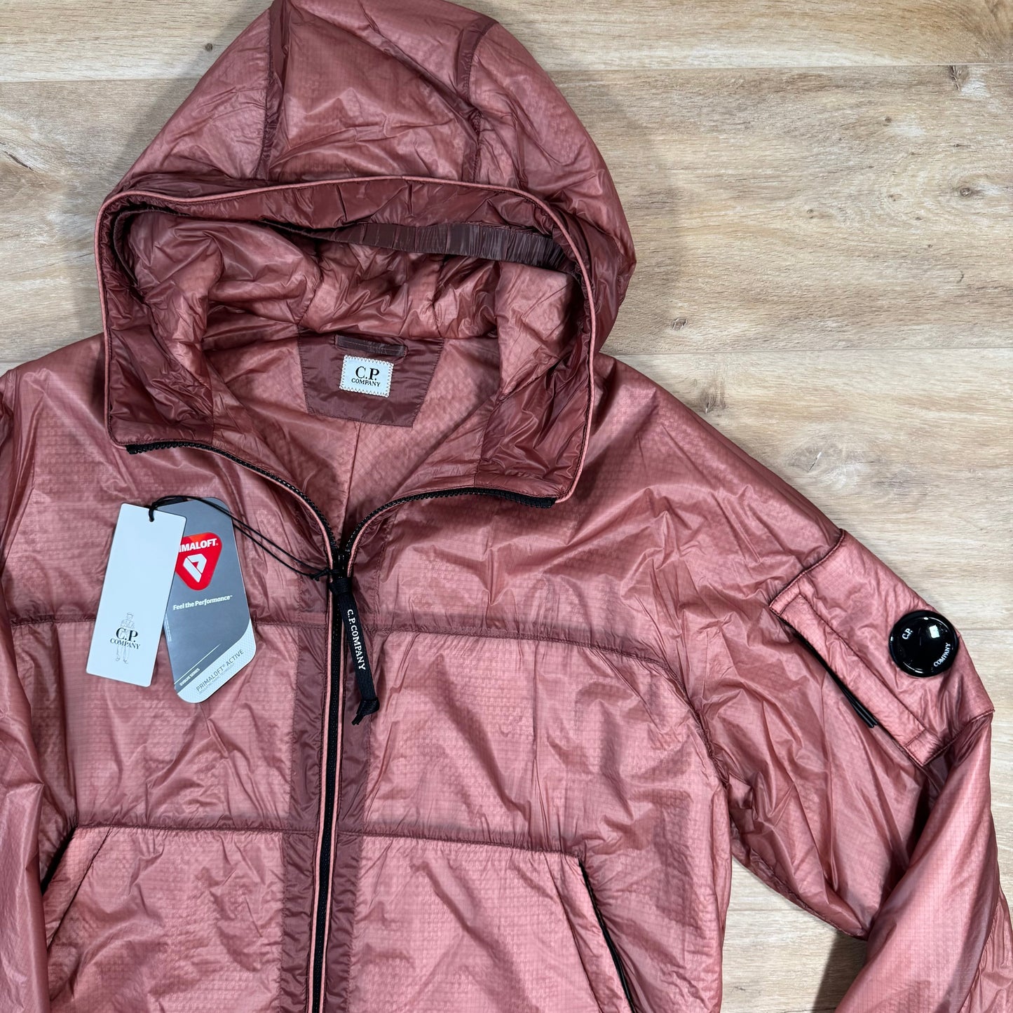 CP Company Nada Shell Primaloft Lens Jacket in Canyon Clay - Pink