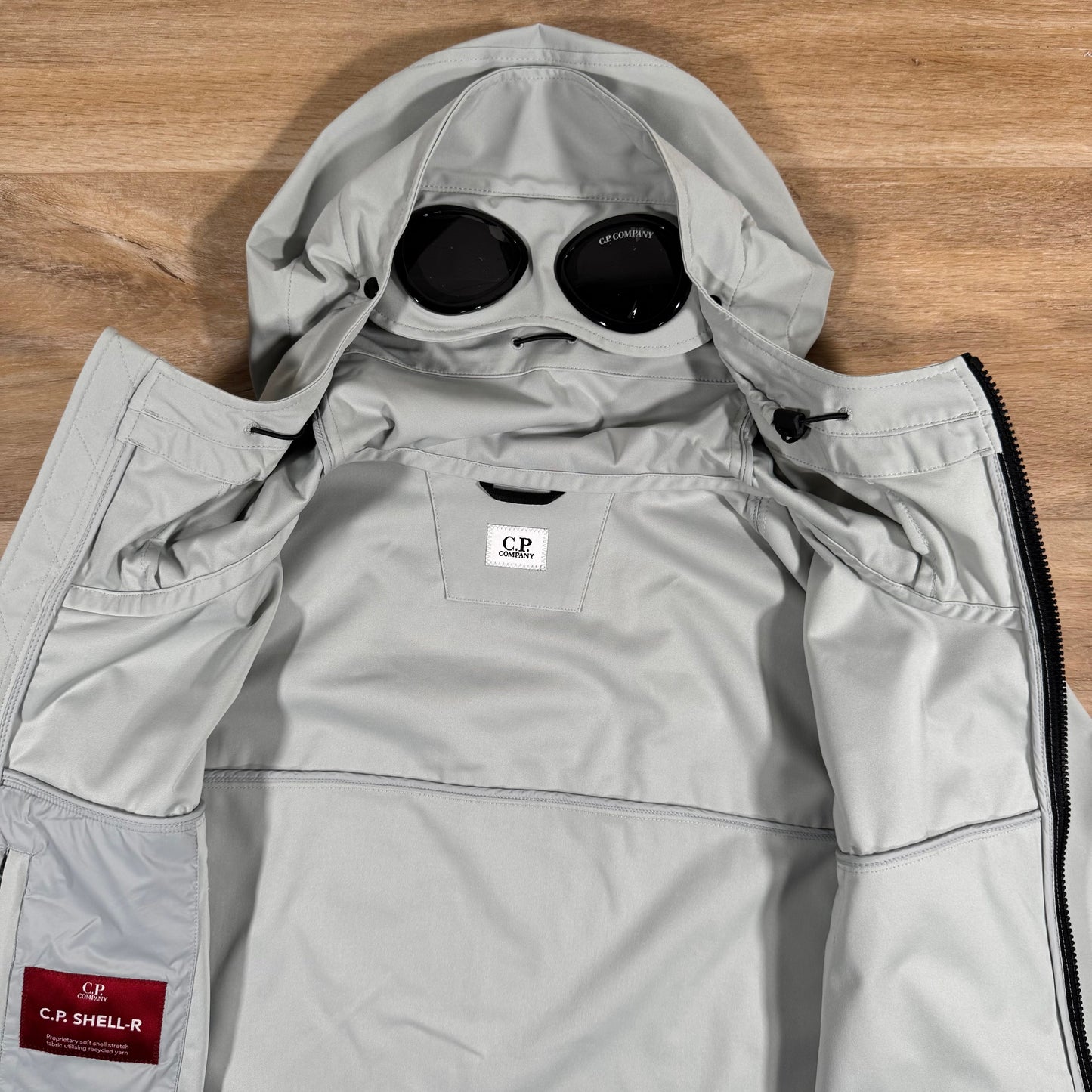 CP Company Shell-R Goggle Jacket in Blue Fox - Grey
