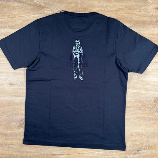 CP Company 30/2 Mercerized Jersey Twisted British Sailor T-Shirt in Navy