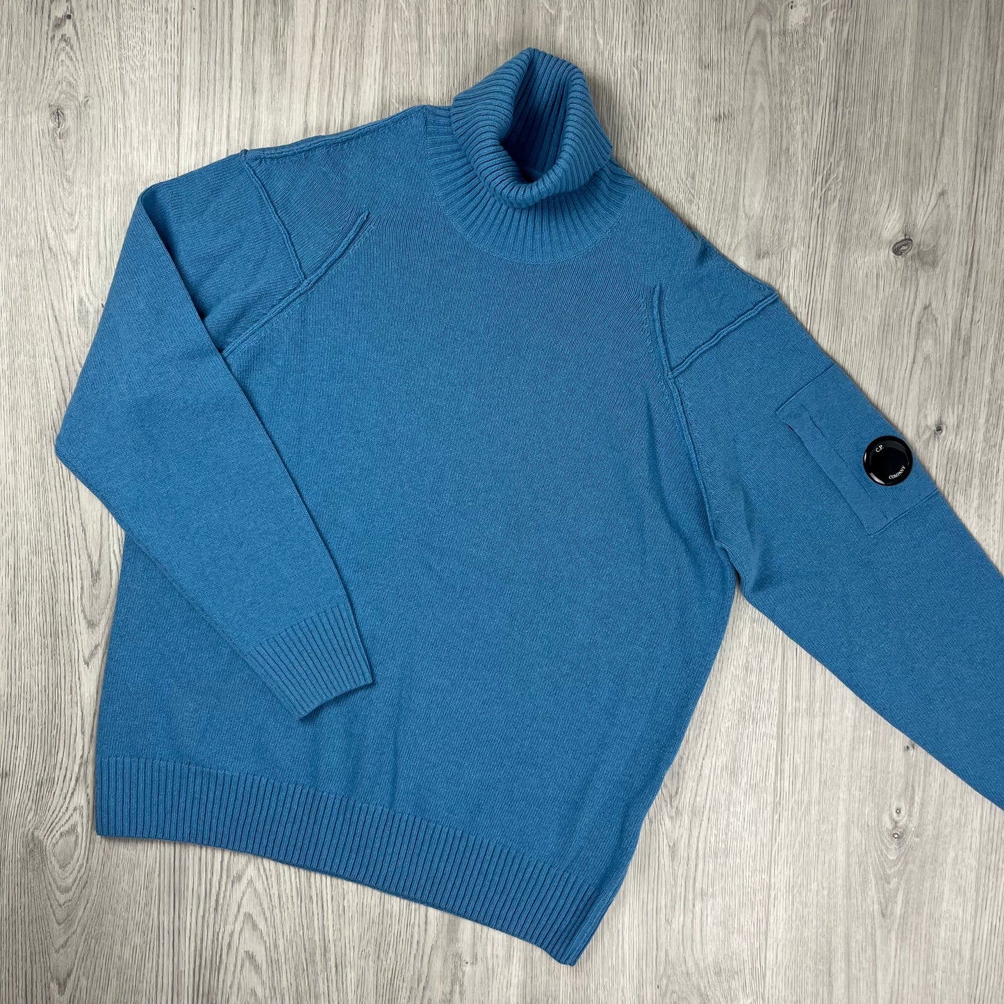 CP Company Knit Turtle Neck - Aegean Blue