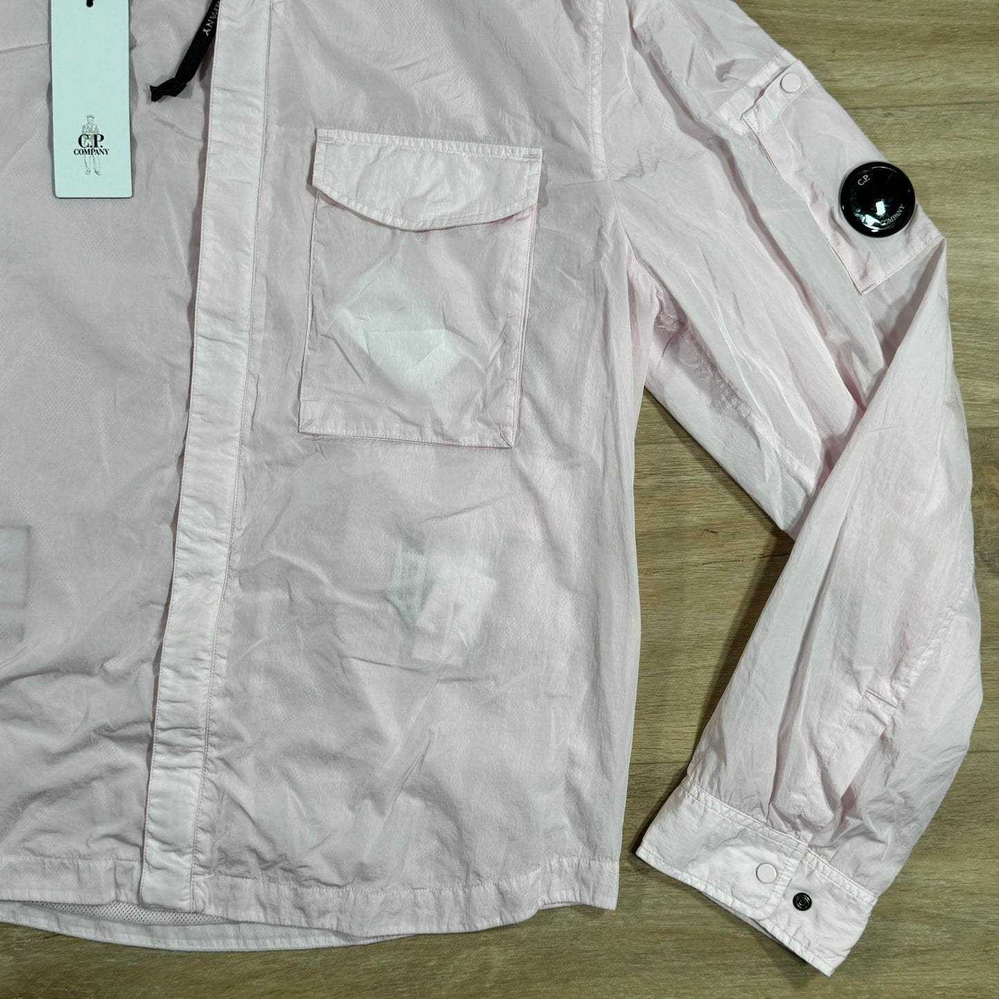 CP Company Chrome Lens Overshirt in Heavenly Pink