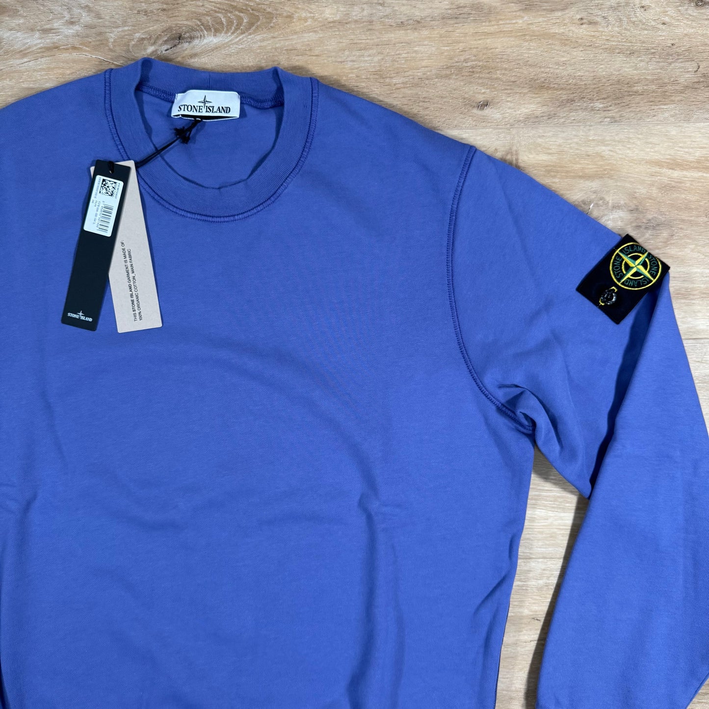 Stone Island Organic Cotton Fleece Sweatshirt in Lavender