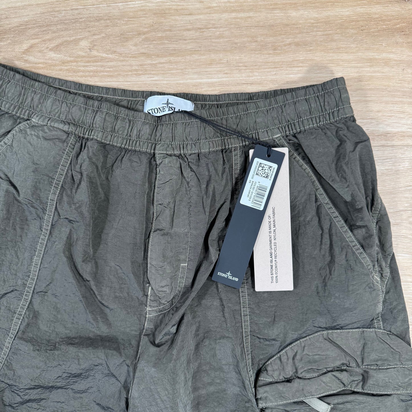 Stone Island Nylon Metal Bermuda Shorts in Military Green