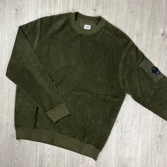 CP Company Raised Fleece Sweatshirt - Ivy Green