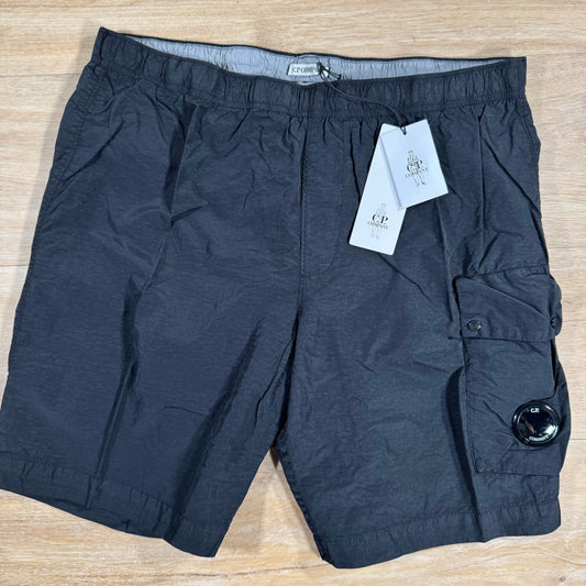 CP Company Flatt Nylon Cargo Lens Swim Shorts in Black