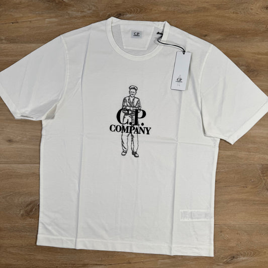 CP Company 1020 British Sailor T-Shirt in Gauze White