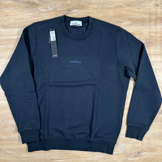 Stone Island Reverse Compass Logo Sweatshirt in Navy