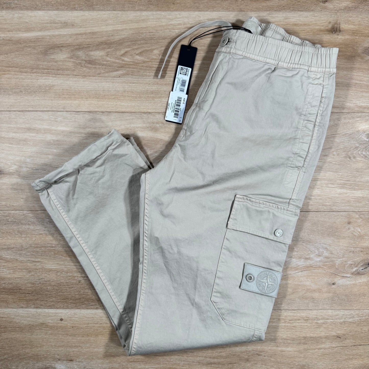 Stone Island Ghost Stretch Cargo Trousers in Beige