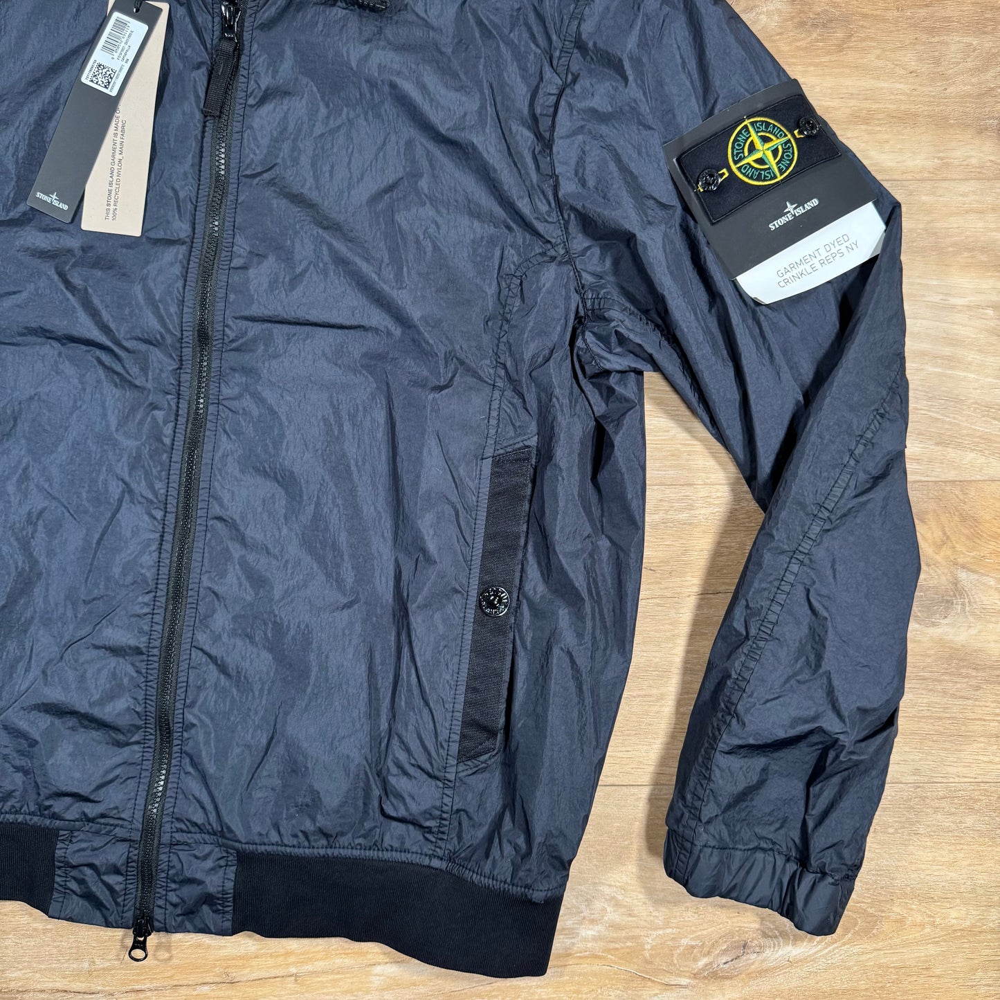 Stone Island Crinkle Reps R-NY Bomber Jacket in Navy