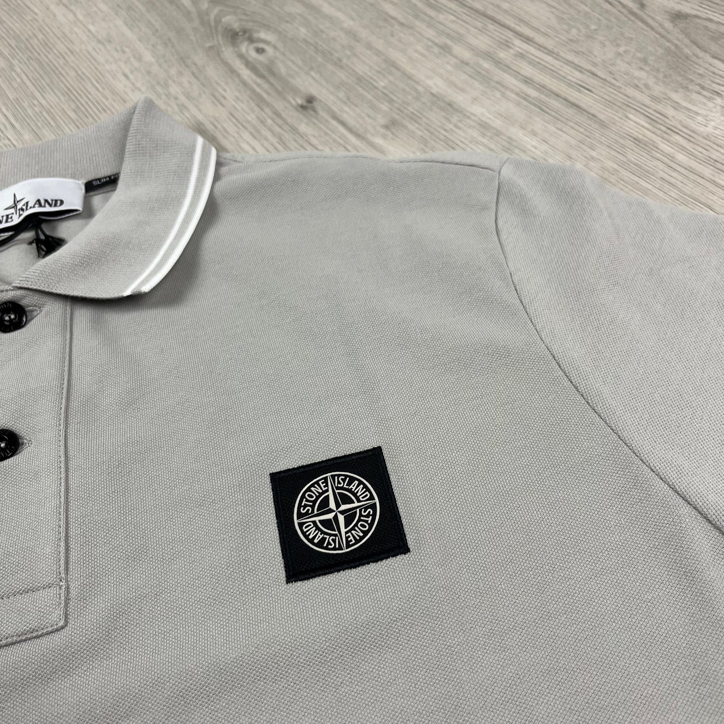 Stone Island Patch Polo Shirt - Grey
