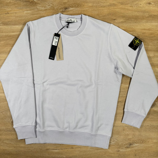Stone Island Organic Cotton Fleece Sweatshirt in Lilac