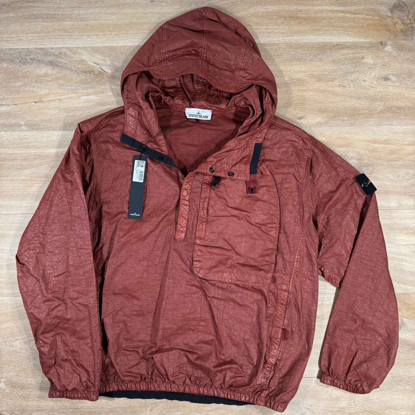 Stone Island Organic Look Nylon Panama-TC Anorak Jacket in Copper