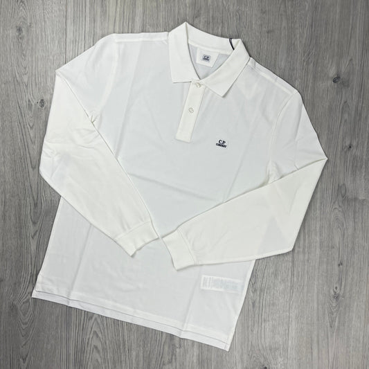CP Company Piquet Polo Shirt - White