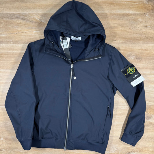 Stone Island Soft Shell-R Jacket in Navy