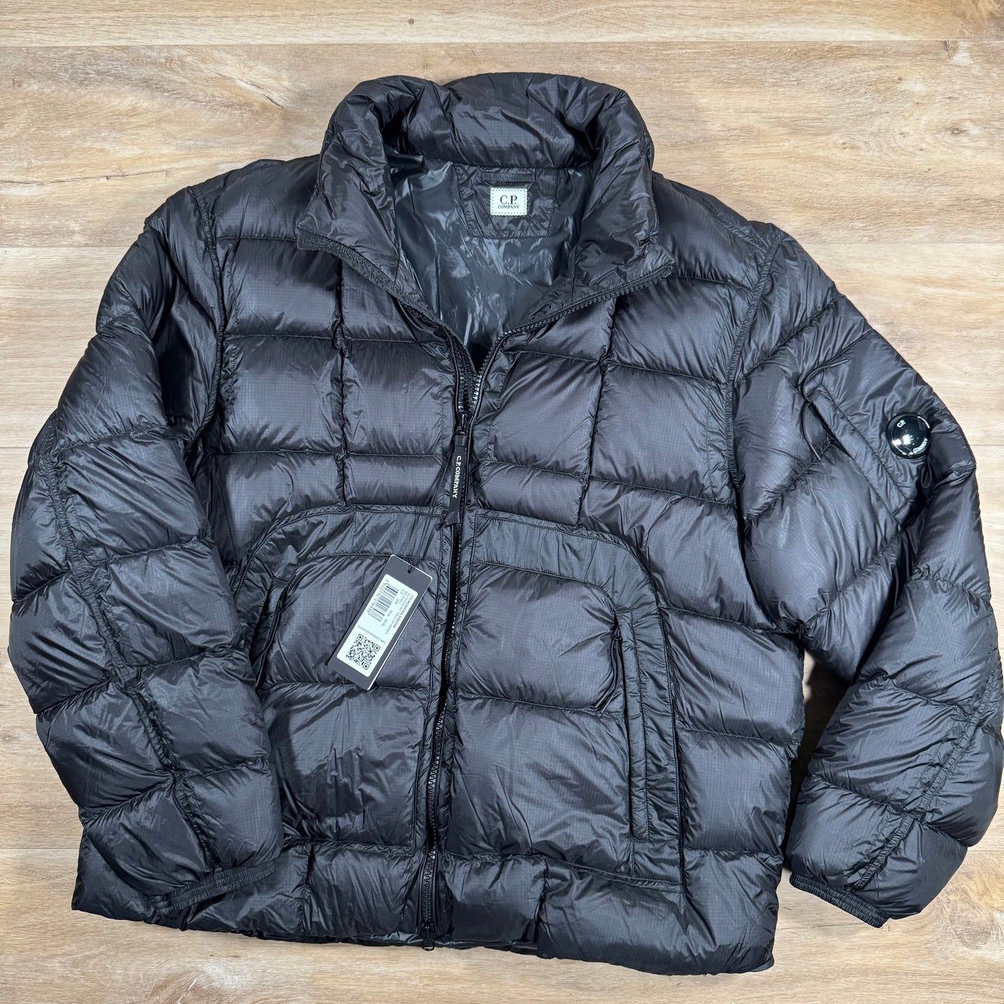 CP Company Short Down Lens Jacket in Black