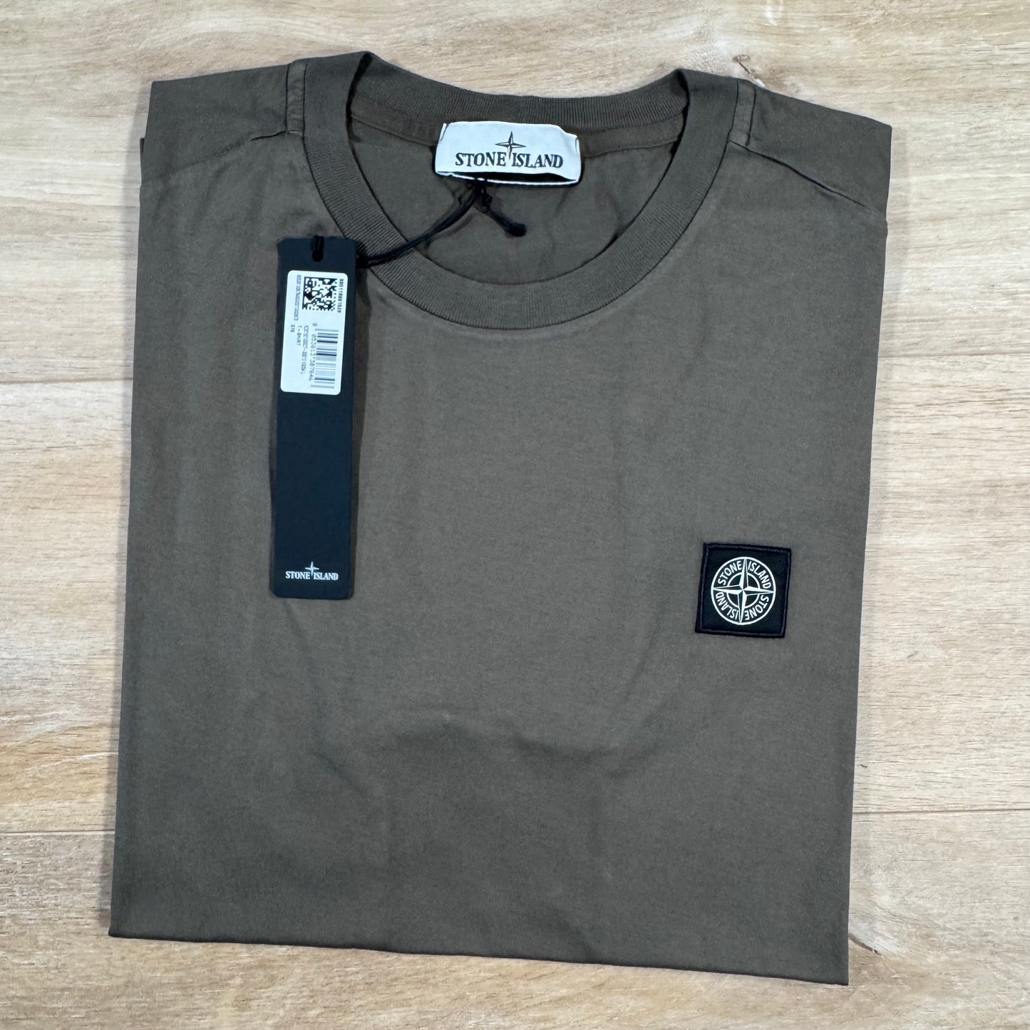 Stone Island Patch Logo T-Shirt in Military Green
