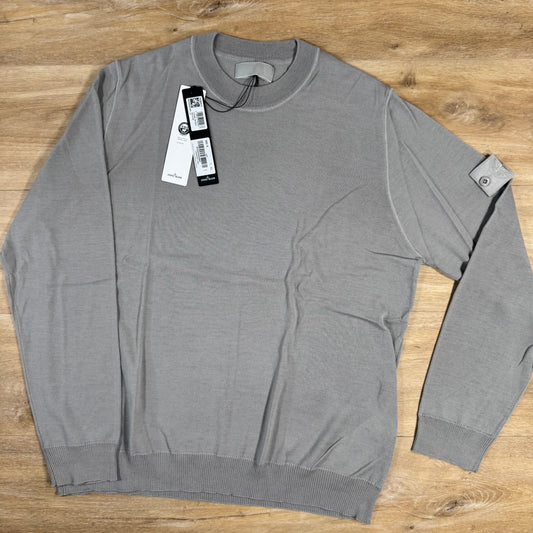 Stone Island Light Pure Wool Ghost Sweatshirt in Dust Grey