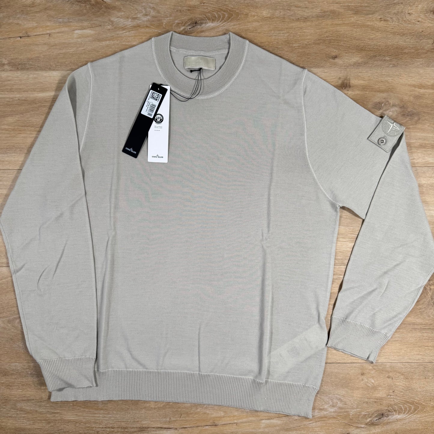 Stone Island Light Pure Wool Ghost Sweatshirt in Beige