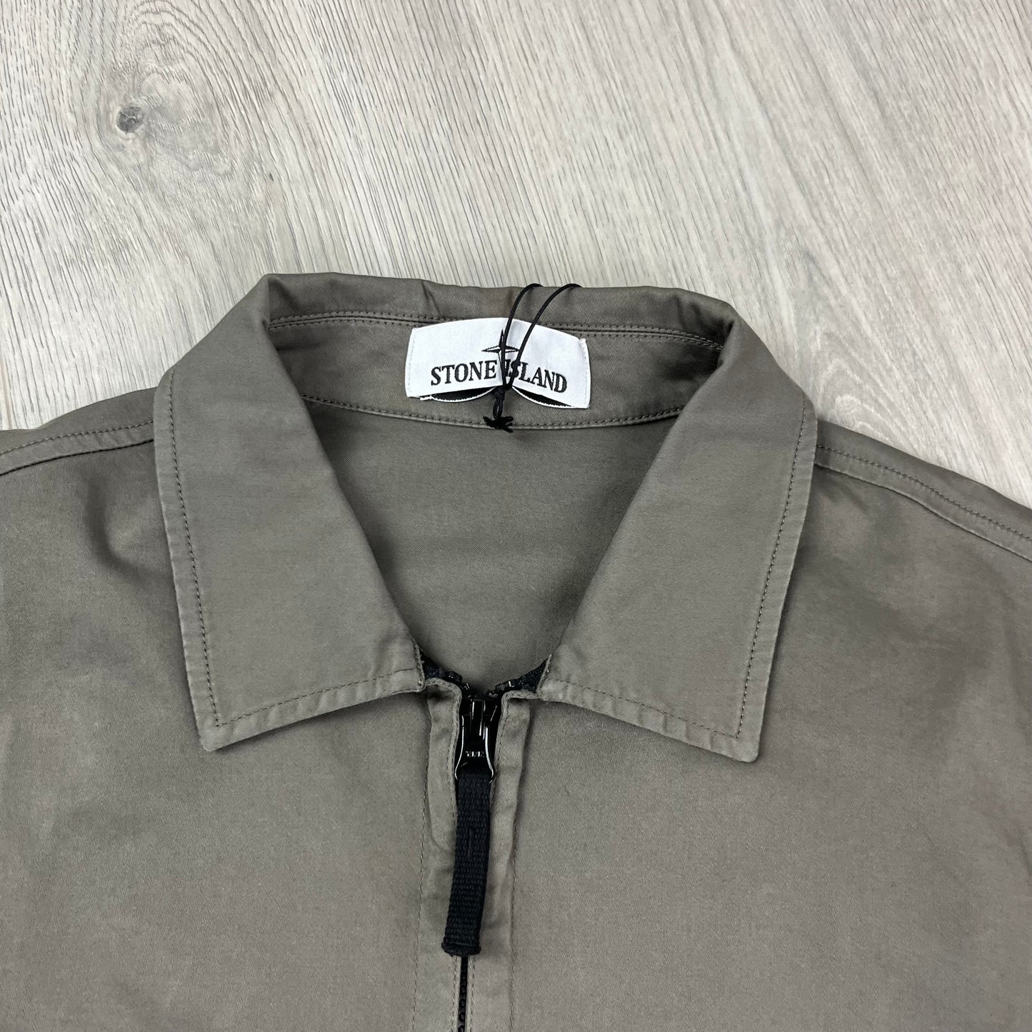Stone Island Zip Overshirt - Walnut