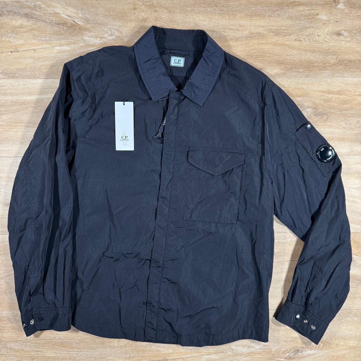 CP Company Chrome-R Lens Overshirt in Navy