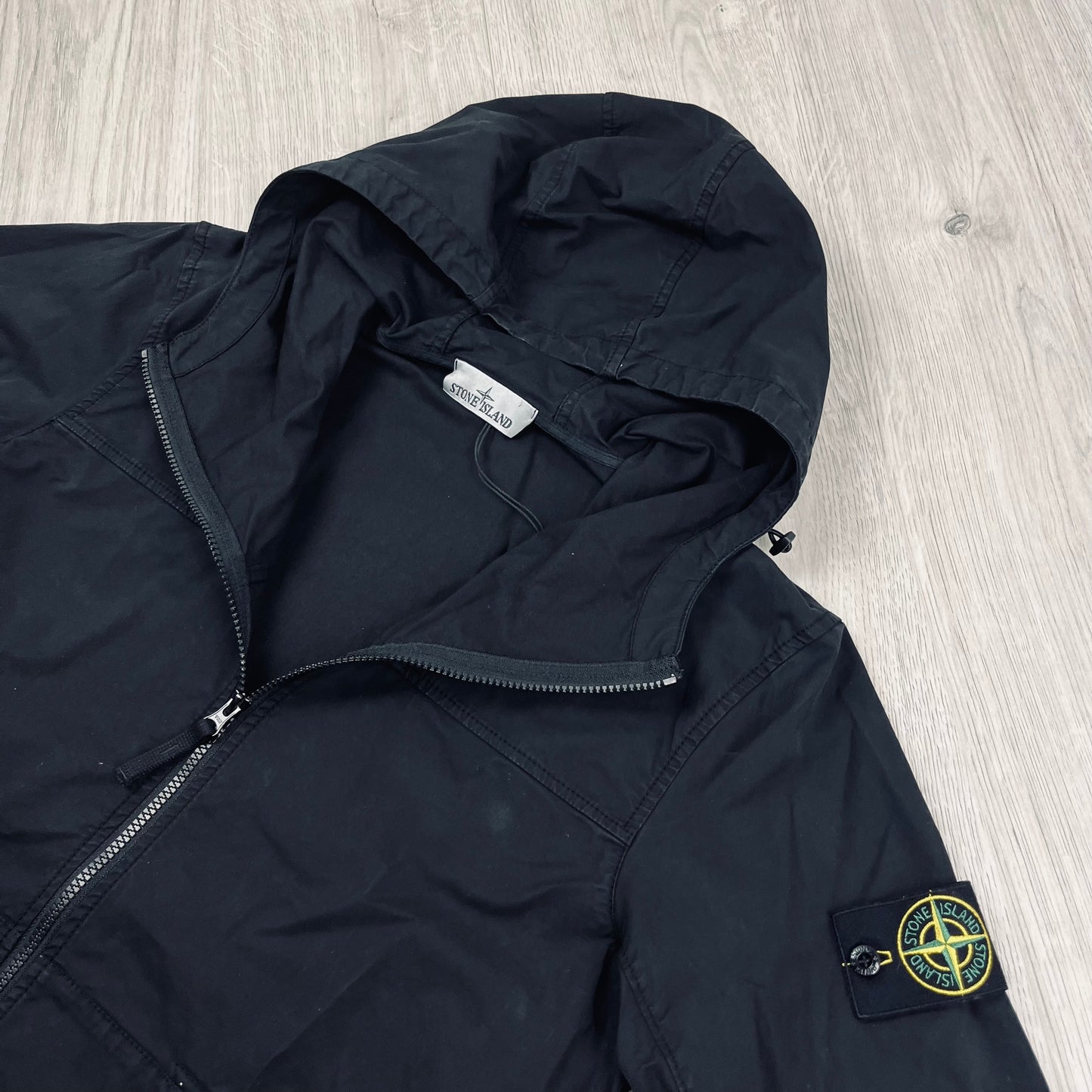 Stone Island Hooded Overshirt - Black