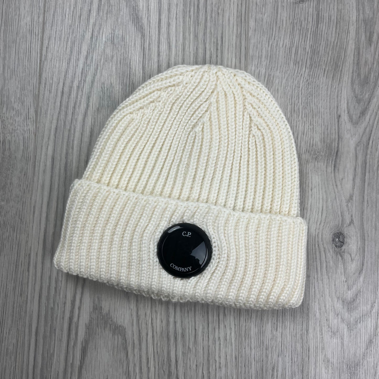 CP Company Lens Beanie - White