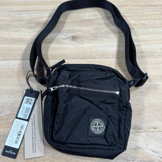 Stone Island Coated Nylon Metal Body Bag in Black