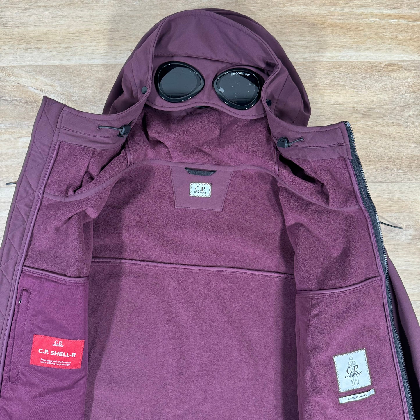 CP Company Shell-R Goggle Jacket in Potent Purple
