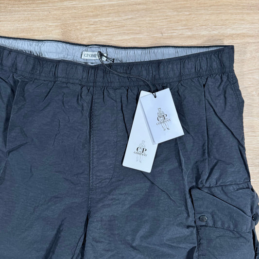 CP Company Flatt Nylon Cargo Lens Swim Shorts in Black