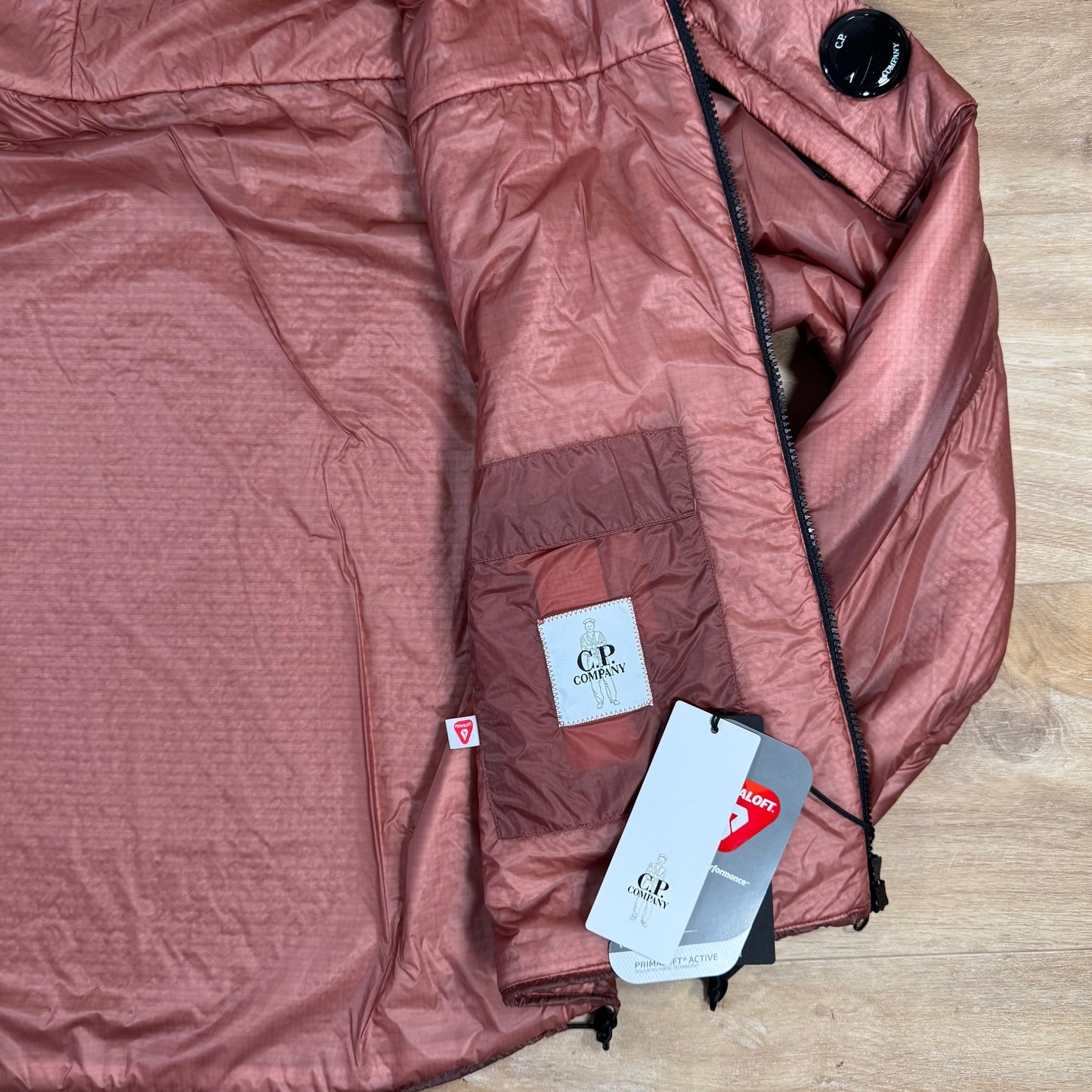 CP Company Nada Shell Primaloft Lens Jacket in Canyon Clay - Pink