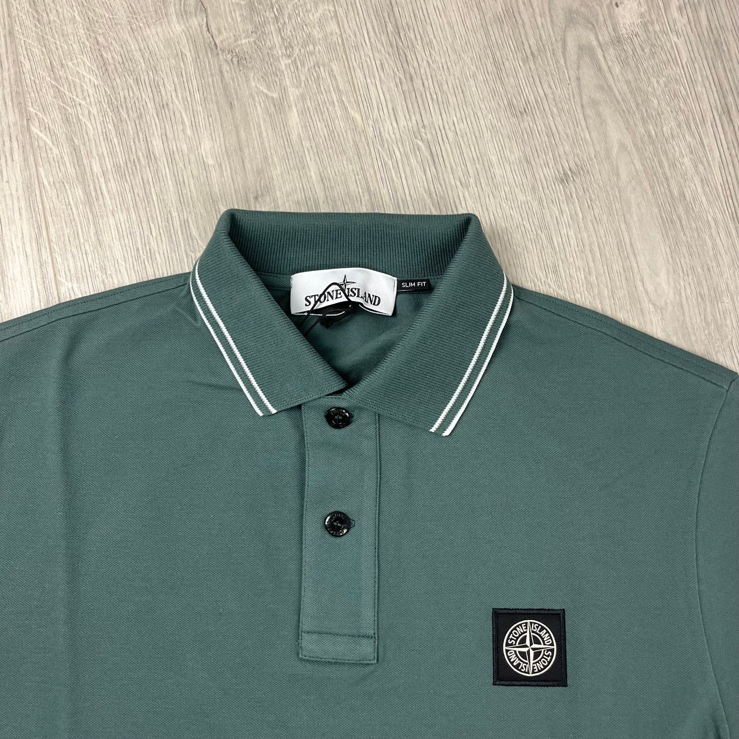 Stone Island Patch Polo Shirt - Bottle Green