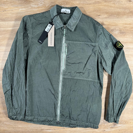 Stone Island Nylon Metal Overshirt in Sage Green
