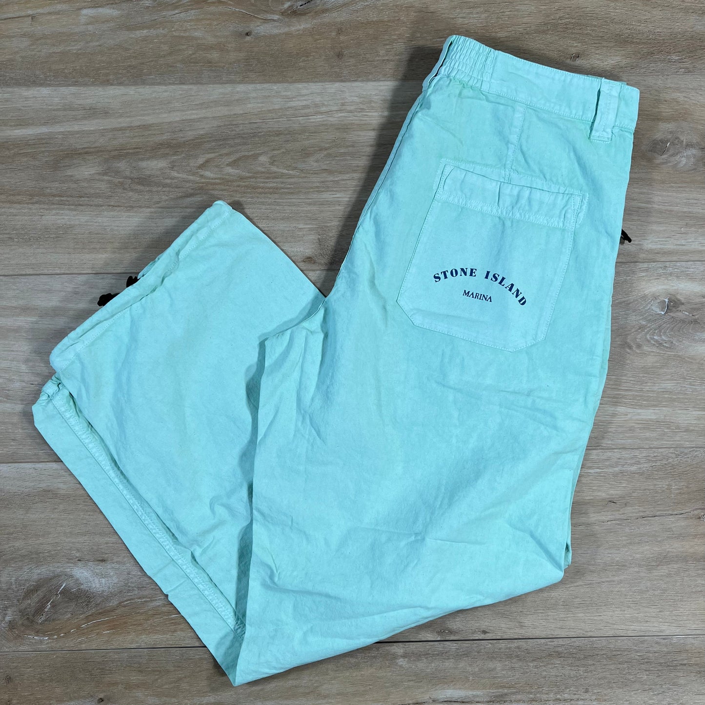 Stone Island Straight Leg Marina Trousers in Light Green