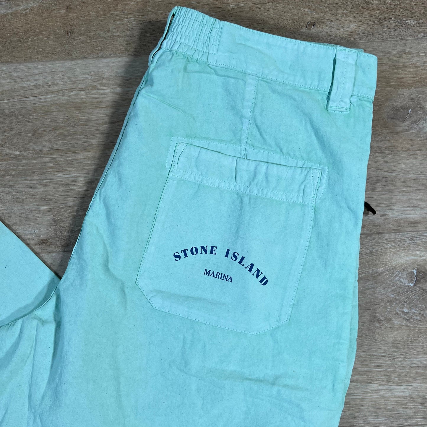 Stone Island Straight Leg Marina Trousers in Light Green